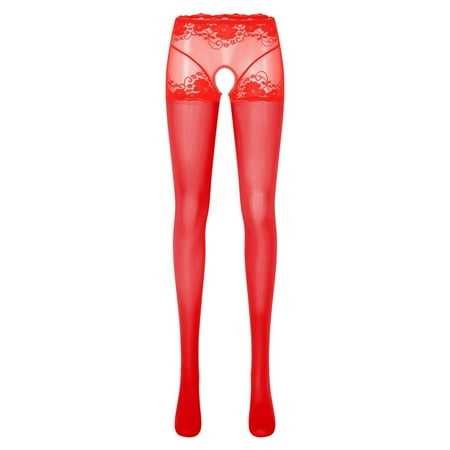 Yuhangmm Womens Oil Glossy Crotchless Pantyhose Stockings Stretchy Tights Sports Lingerie Lingerie for Women Two Piece