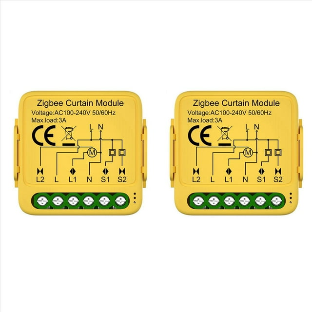 2X Módulo de Interruptor de Cortina Inteligente Zigbee Tuya, Persianas Enrollables Conectadas, Motor Ciego, Aplicación Smart Life, Funciona con GoogleHome