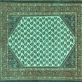 thumbnail image 1 of Ahgly Company Indoor Square Persian Turquoise Blue Traditional Area Rugs, 6' Square, 1 of 4