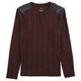 thumbnail image 1 of Camiseta henley de punto acanalado Alfani para hombre roja extragrande, 1 of 2