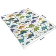 thumbnail image 4 of White Dinosaurs Flowers Eggs Pattern Blanket,Comfortable Soft Lamb Wool Throw Blanket,All Season,Warm Lightweight Blankets for Sofa Bed Couch Living Room Chair,60"x80", 4 of 4