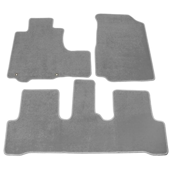 Ikon Motorsports Floor Mat Compatible With 2007-2011 Honda CR-V Factory Fitment Grey Nylon Front Rear Car Floor Mats Liner Carpets Replacement 3PCS