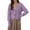 Purple, variant on Fiaer Women's Cropped Sweaters Long Sleeve Button down V Neck Fashion Solid Warm Loose Fit Tops Purple One Size