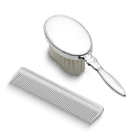 Heirloom quality Sterling Silver GIRLS BRUSH COMB set PLAIN by Empire Silver