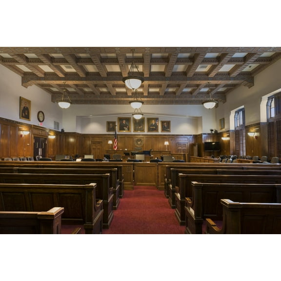Print: Courtroom. Federal Building And U.S. Courthouse, Asheville, North