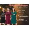 thumbnail image 5 of FEREMO 3 Pack Nightgowns for Women Plus Size V Neck Printed Sleepwear Loose Comfy Night Gown, 5 of 6