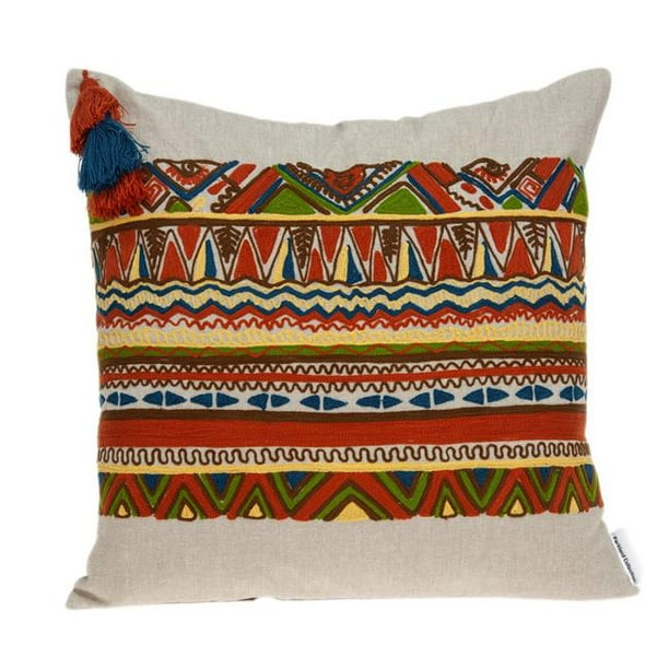 Parkland Collection Pild11124c Zelda Multi Color Square Bohemian Pillow Cover 20 X 20 X 0 5 In Walmart Com Walmart Com