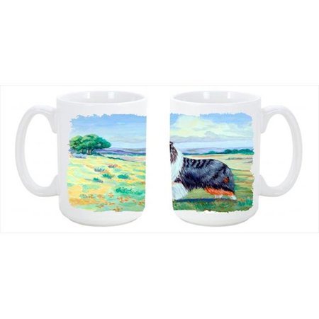 

Collie Dishwasher Safe Microwavable Ceramic Coffee Mug 15 oz.