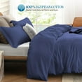 thumbnail image 6 of VEGAS HOTEL COLLECTION Classic Egyptian Cotton 1-Piece Duvet Cover { Zippered Closure } 1000 Thread Count- Fabulous Solid Looking Color Mediterran Blue - Oversized King Size, 6 of 7