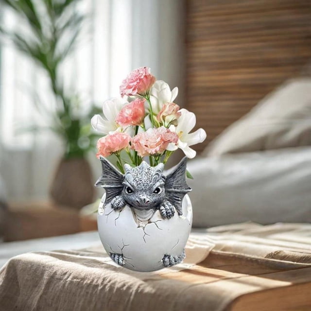 Mini plantador animal maceta bote de flor de floración en forma de dinosaurio con recipiente de plantador de mesa de mesa pequeña para regalo de hotel