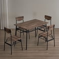 thumbnail image 6 of Ktaxon 5 Pieces Dining Table and Chair Set, Breakfast Diner Table Set with 4 Chairs and Shelf for Kitchen Dining Room, Natural Wood, 6 of 8