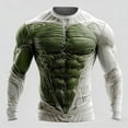 thumbnail image 2 of IWRICH 3D Printed T Shirts for Men Funny Long Sleeve Tshirts Graphic Casual Streetwear Tees 04-Light Green 2XL, 2 of 4