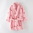 thumbnail image 2 of HFHAPW Kid Fleece Robes Girls Bathrobes Boys Soft Plush Sleepwear Toddler Fuzzy Pajamas 2T 3T 4T 5T 6T 7T 8T 9T 10T 11T(Hot Pink,3-4 Y), 2 of 4