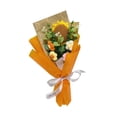 thumbnail image 2 of Ramo de punto de ganchillo hecho a mano, ramo de mesa, centro de mesa, flor de punto, margarita Naranja, 2 of 9