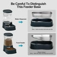 thumbnail image 5 of Nomipaw 2Pcs Cat&Dog Feeder & Waterer - Automatic Gravity Feeding - 1 Gallon Each Feeder - Black Gray, 5 of 7