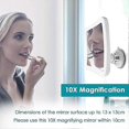 thumbnail image 2 of Rechargeable make-up mirror LED illuminated with 10X magnification, strong, 2 of 5