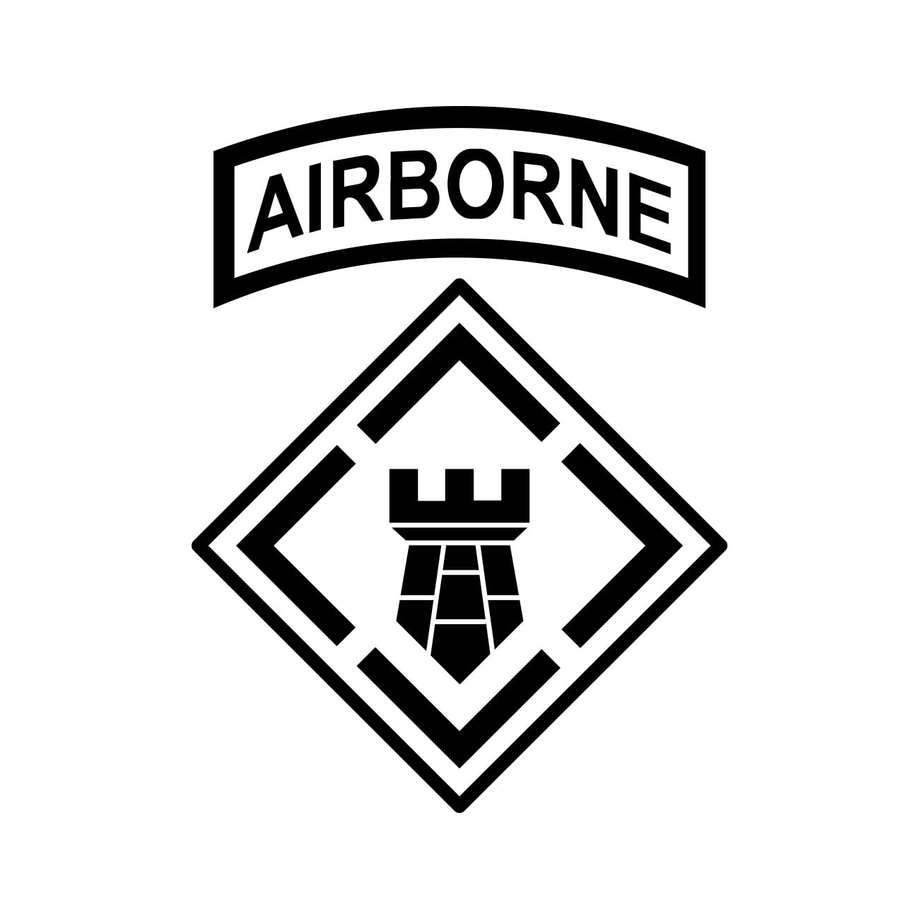 Sticker 2nd Combat Engineer Battalion Decal for Car Truck Bumper Laptop Vinyl Military Army United States (2 inch