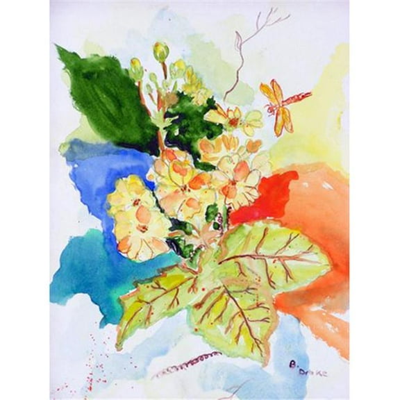 Betsy Drake  12.5 x 18 Primroses Flag