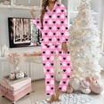 thumbnail image 2 of Ulitacool Halloween Pajamas Womens Round Neck Sleepwear Cartoon Prints Top And Pants Jammies Short Sleeve Nightwear Autummn Winter Cute Homewear Xl D, 2 of 5
