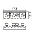 thumbnail image 4 of Tuercas de Bloqueo de Cadena de Aleación de Zinc Gloria con 1 llave y 2 Tornillos para guitarra, 4 of 6