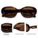 thumbnail image 3 of Gafas de sol SOJOS Retro Ovaladas Polarizadas UV400 SJ2286 Leopard, 3 of 5