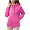 thumbnail image 3 of ZHOUCHANKIDS Streetwear Women's Hooded Pullover Women's Fashion Hoodie Zipper Long Sleeved Top for Hot Pink XXXL, 3 of 7