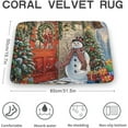 thumbnail image 3 of Christmas Doormat Winter Snowman Door Mat Xmas Welcome Mat Non-Slip and Washable Winter Doormat Rubber Back Snowflakes Door Mat Rugs for Indoor Outdoor 20"x32", 3 of 8