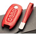 thumbnail image 4 of Vitodeco Genuine Leather Smart Key Fob Case Compatible with Nissan Sentra, Versa, Rogue, Pathfinder, Murano, Kicks, Ariya, Armada (Trunk Button, Red), 4 of 5