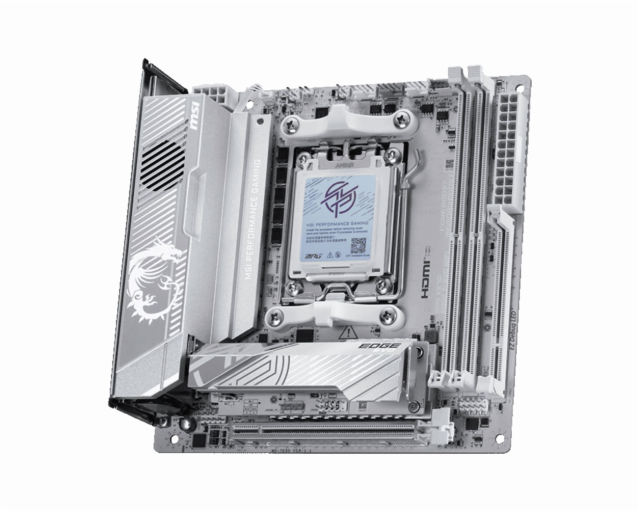 MSI MPG X870I EDGE TI EVO WIFI AM5 AMD X870 PCIe 5.0/4.0 USB 40/20/10/5Gbps Type C/A Wi-Fi 7 Mini-ATX Motherboard