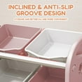 thumbnail image 5 of Montary Kids Toy Storage Organizer, 3 - Tier Shelves with 6 Removable Bins, for Boys & Girls' Bedroom, Playroom, Nursery (Pink), 5 of 7
