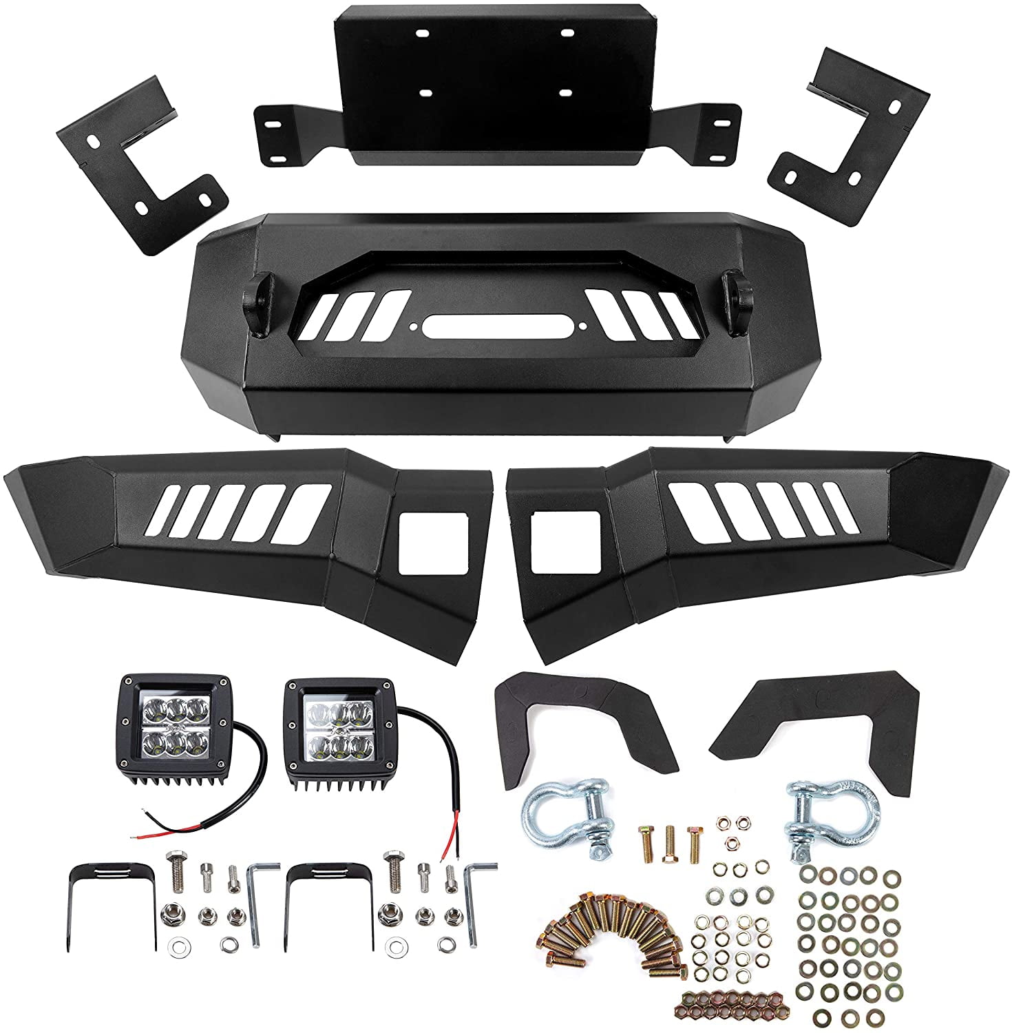 ECOTRIC Modular Front Bumper Compatible with 2018-2020 Ford F150 3-Piece 2 Packages