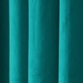 thumbnail image 4 of TWOPAGES Light Blocking Velvet Curtain Pinch Pleated Drape for Bedroom, 1 Panel, Custom, Turquiose, 4 of 6