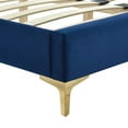 thumbnail image 6 of Modway Leah Chevron Tufted Performance Velvet Twin Platform Bed - Navy, 6 of 9