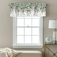 thumbnail image 3 of Green Botanical Kitchen Curtain Valances for Windows Farmhouse Short Curtains, Watercolor Spring Eucalyptus Leaves Red Rod Pocket Valance Curtain for Bedroom Cafe Living Room 54"x18", 3 of 8