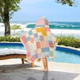 thumbnail image 3 of Yayeee Kids Hooded Towels Toddler Soft Absorbent Beach Bathing Wrap 50" x 23.5", Pink Floral, 3 of 5