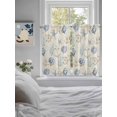 thumbnail image 4 of Kitchen Curtains 54 Inches length, Nautical Coastal Window Treatment Curtain Drapes, Vintage Beach Coral Starfish Shell Thermal Insulated Drapes for Basement Hotel RV, 42"x54", 2 Panels, 4 of 7