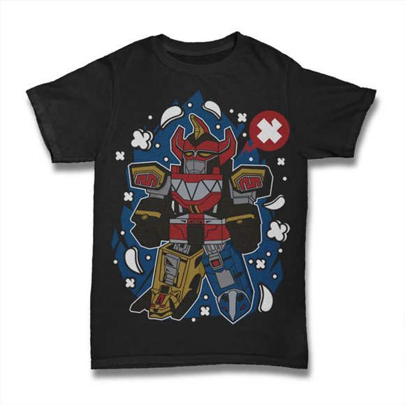 T-Shirt Graphique pour Hommes une Machine de Combat Géante - Vêtements Éco-Écologique Édition Limitée Tee-Shirt à Manches Courtes Vintage Anniversaire Cadeau Nouveauté