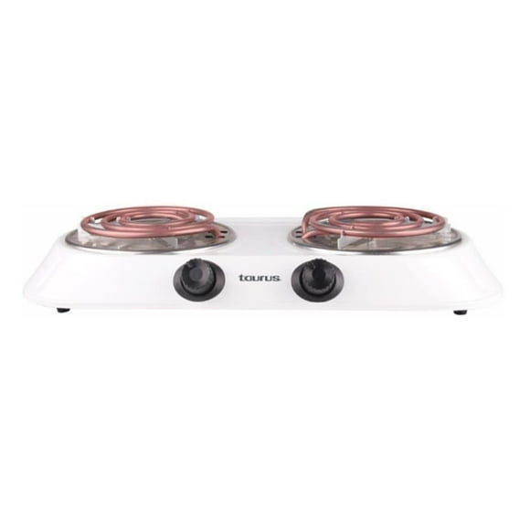 Parrilla Electrica Doble Quemador en Espiral Blanca Taurus Alpha/Duo
