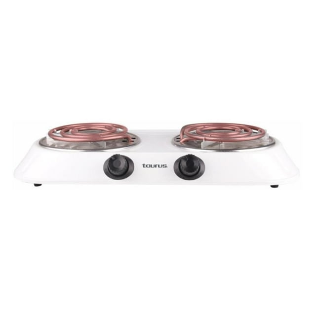 Parrilla Electrica Doble Quemador en Espiral Blanca Taurus Alpha/Duo