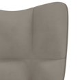 thumbnail image 5 of vidaXL Fauteuil de Détente Velours Gris Clair, 5 of 5