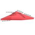 thumbnail image 4 of LAGarden 12'x12' UV30+ Gazebo Replacement Top for 2 Tier Outdoor Canopy Cover Patio Backyard Watermelon Red LAGarden Modern, 4 of 9