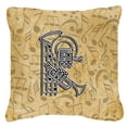 thumbnail image 1 of Carolines Treasures CJ2004-RPW1414 Letter R Musical Instrument Alphabet Canvas Fabric Decorative Pillow, 1 of 4