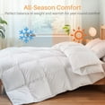 thumbnail image 3 of All Seasons Queen Duvet Insert, 88"x88" Lightweight Down Alternative, White Quilted Comforter with Corner Tabs for Adults and Teens, 3 of 7