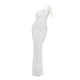 thumbnail image 1 of Gibobby Vestidos de fiesta elegantes Vestido de noche largo con lentejuelas de un hombro para mujer(Blanco,CH), 1 of 4