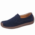 thumbnail image 2 of Purcolt Womens Faux Suede Loafers Dressy Casual Round Toe Slip On Boat Shoes Comfort Thick Soft Sole Flats Shoes for Walking Work Office, 2 of 9