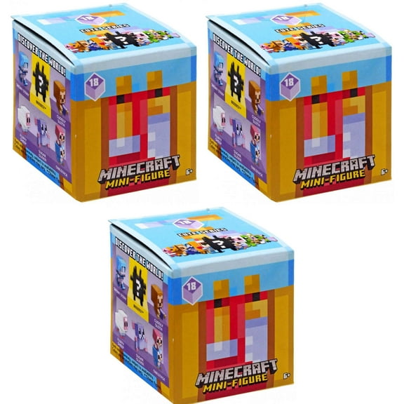 Minecraft Cute Series 18 LOT of 3 Mystery Packs