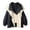Black L, variant on Women Windbreaker Hooded Patchwork Colorblock Zipper And Button Closure Long Sleeves Tight Waist Loose Coat Cargo Style Outdoor Jacket