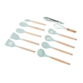 thumbnail image 3 of 11Pcs Kitchen Utensils Set Heat Resistant Seamless Design Non Stick Comfortable Touch Cooking Utensils Spatula Set for Home Light Green, 3 of 5