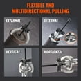 thumbnail image 4 of Gear Puller Set 3 Inch and 7 Inch Kit 3 Jaw Bearing Flywheel Pulley Removal Tool 2 or 3 Reversible Jaws Wheel Puller for Vertical Horizontal External Internal Use 2 Piece, 4 of 6