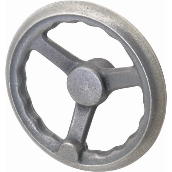 Gibraltar 8" Diameter 3-Spoke Offset Handwheel 2.44" Hub Diameter, Unfinished Cast Iron